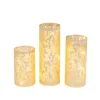Candle Holders-Kirkland's Home Hurricane Glass Luminaries, Set Of 3 Gold
