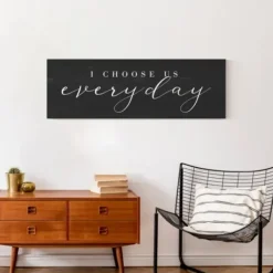 Wall Quotes & Signs-Kirkland's Home I Choose Us Every Day Canvas Wall Plaque Black/White
