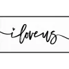Wall Quotes & Signs-Kirkland's Home I Love Us Framed Canvas Art Print, 25X13 In. Black/White