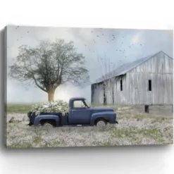 Canvas Art-Kirkland's Home I Must Have Flowers Canvas Art Print, 40X30 In. Blue/Gray