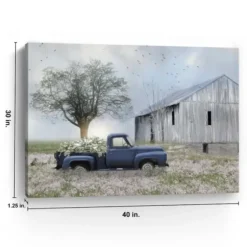 Canvas Art-Kirkland's Home I Must Have Flowers Canvas Art Print, 40X30 In. Blue/Gray