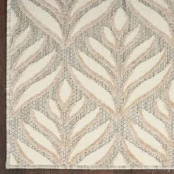 Outdoor Rugs-Kirkland's Home Ikat Coral Sunset Outdoor Area Rug, 5X7 Red/Gray/Yellow
