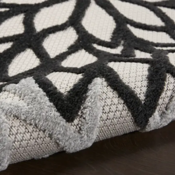 Outdoor Rugs-Kirkland's Home Ikat Diamond Green Outdoor Area Rug, 5X7 Green/White/Yellow