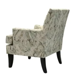 Accent Chairs-Kirkland's Home Indigo And Yellow Floral Upholstered Accent Chair Blue/Yellow/Multi