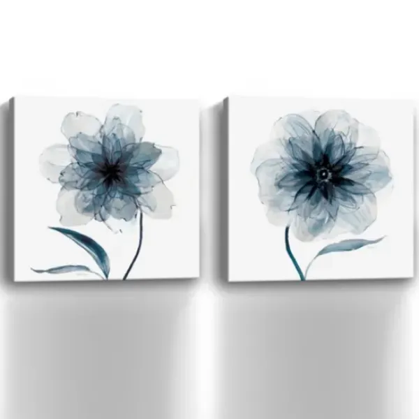 Canvas Art-Kirkland's Home Indigo Bloom Canvas Art Prints, Set Of 2 Blue/White