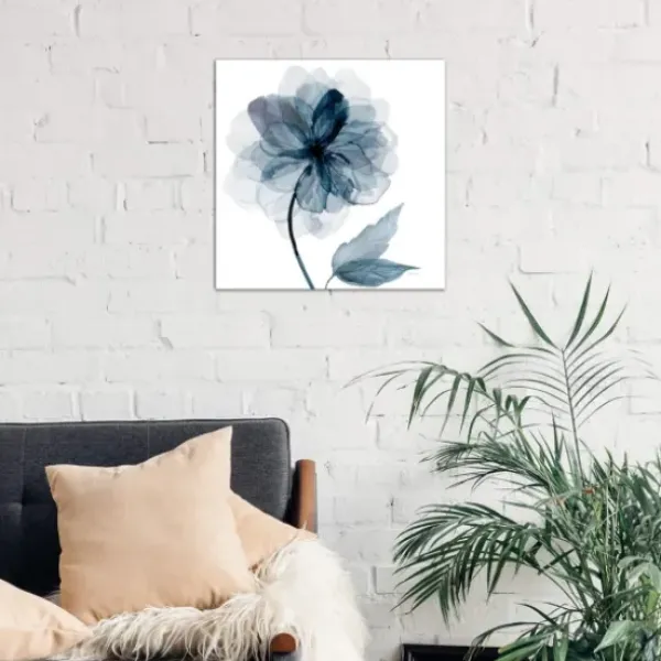 Canvas Art-Kirkland's Home Indigo Bloom I Canvas Art Print Blue/Black/Gray/White