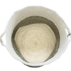 Baskets & Boxes-Kirkland's Home Indigo Bold Striped Jute Basket, 19 In. Blue/Ivory