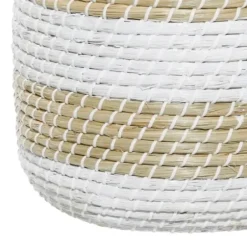 Baskets & Boxes-Kirkland's Home Indigo Bold Striped Jute Basket, 17 In. Blue/Ivory