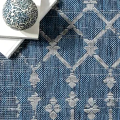 Outdoor Rugs-Kirkland's Home Indigo Shibori Outdoor Area Rug, 5X7 Blue