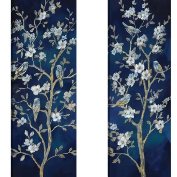 Canvas Art-Kirkland's Home Indigo Spring I & Ii Canvas Art Prints, Set Of 2 Blue