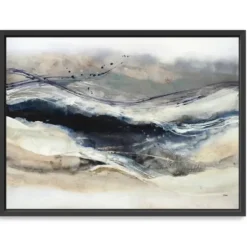 Canvas Art-Kirkland's Home Indigo Sway Framed Canvas Art Print Blue/Gray