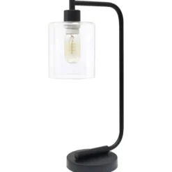 Table Lamps-Kirkland's Home Industrial Black Iron Desk Lamp Clear