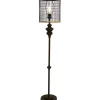 Floor Lamps-Kirkland's Home Industrial Edison Bulb Metal Mesh Shade Floor Lamp Black