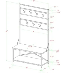 Entryway Furniture-Kirkland's Home Industrial Metal And Barnwood Hall Tree