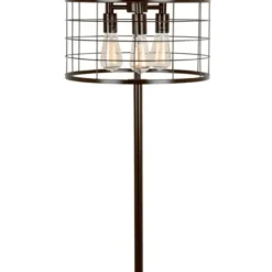Floor Lamps-Kirkland's Home Industrial Wire Floor Lamp Black