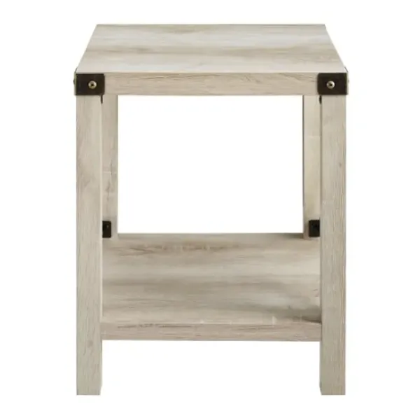 Accent & End Tables-Kirkland's Home Industrial X-Frame Accent Table White