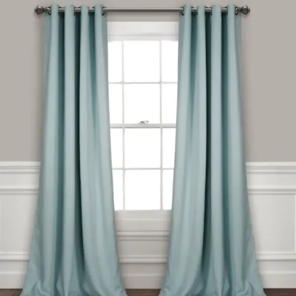 Curtains & Drapes-Kirkland's Home Insulated Blackout Curtain Panel Set, 108 In. Blue