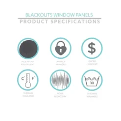 Curtains & Drapes-Kirkland's Home Insulated Blackout Curtain Panel Set, 108 In. Blue
