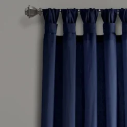 Curtains & Drapes-Kirkland's Home Insulated Blackout Curtain Panel Set, 84 In. Blue