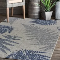 Outdoor Rugs-Kirkland's Home Intertwined Santal Outdoor Area Rug, 6X9 Black