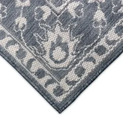 Outdoor Rugs-Kirkland's Home Irene Gray Daffodil Outdoor Area Rug, 6X9 Gray/White