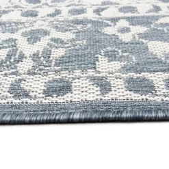 Outdoor Rugs-Kirkland's Home Irene Gray Daffodil Outdoor Area Rug, 6X9 Gray/White
