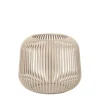 Lanterns-Kirkland's Home Irma Beige Steel Medium Open Rods Lantern Tan