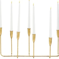 Candle Holders-Kirkland's Home Iron Taper Candle Holder Gold