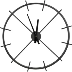 Clocks-Kirkland's Home Isaac Black Modern Wall Clock