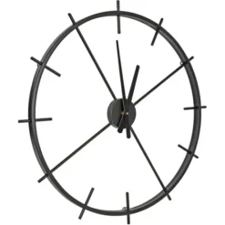 Clocks-Kirkland's Home Isaac Black Modern Wall Clock