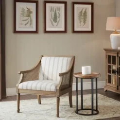 Accent Chairs-Kirkland's Home Isla Martha Stewart Accent Chair Ivory/Blue