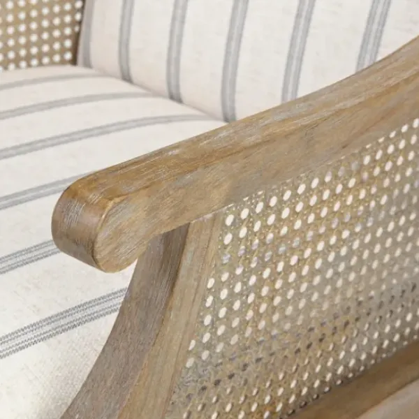 Accent Chairs-Kirkland's Home Isla Martha Stewart Accent Chair Ivory/Blue