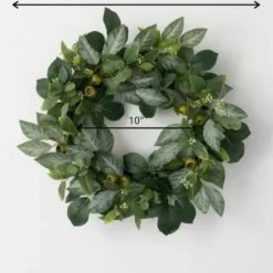 Wreaths-Kirkland's Home Israeli Ruscus Pods Wreath Green