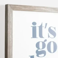Wall Quotes & Signs-Kirkland's Home It'S A Good Day Framed Canvas Plaque White/Blue