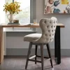 Bar Stools & Counter Height Stools-Kirkland's Home Ivey High Wingback Swivel Counter Stool Brown