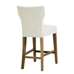 Bar Stools & Counter Height Stools-Kirkland's Home Ivory Harrison Tufted Counter Stool White