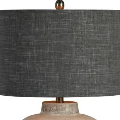 Table Lamps-Kirkland's Home Ivory Hobnail Table Lamp Gray