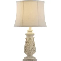 Table Lamps-Kirkland's Home Ivory Leaf Scroll Table Lamp White