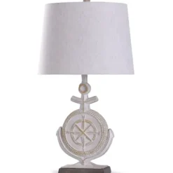 Table Lamps-Kirkland's Home Ivory Nautical Anchor Table Lamp White