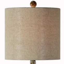 Buffet Lamps-Kirkland's Home Ivory Resin Distressed Traditional Buffet Lamp Tan