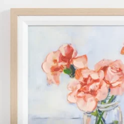 Framed Art-Kirkland's Home January Carnation Framed Art Print Pink/Orange/Gray