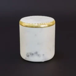 Decorative Bowls & Jars-Kirkland's Home Jar With Mango Wood Lid Silver