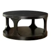 Coffee Tables-Kirkland's Home Jarrod Antique Wood Grain Shelf Coffee Table Black