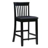 Bar Stools & Counter Height Stools-Kirkland's Home Jayden Craftsman Counter Stool Black