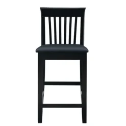 Bar Stools & Counter Height Stools-Kirkland's Home Jayden Craftsman Counter Stool Black
