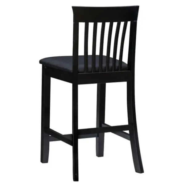 Bar Stools & Counter Height Stools-Kirkland's Home Jayden Craftsman Counter Stool Black
