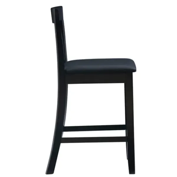 Bar Stools & Counter Height Stools-Kirkland's Home Jayden Craftsman Counter Stool Black
