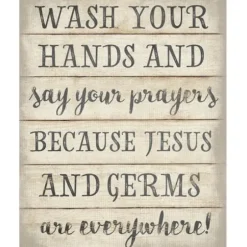 Wall Quotes & Signs-Kirkland's Home Jesus And Germs Canvas Art Print Tan