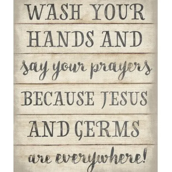 Wall Quotes & Signs-Kirkland's Home Jesus And Germs Canvas Art Print Tan