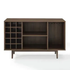 Cabinets & Sideboards-Kirkland's Home Josette Wood Open Wine Cabinet Brown